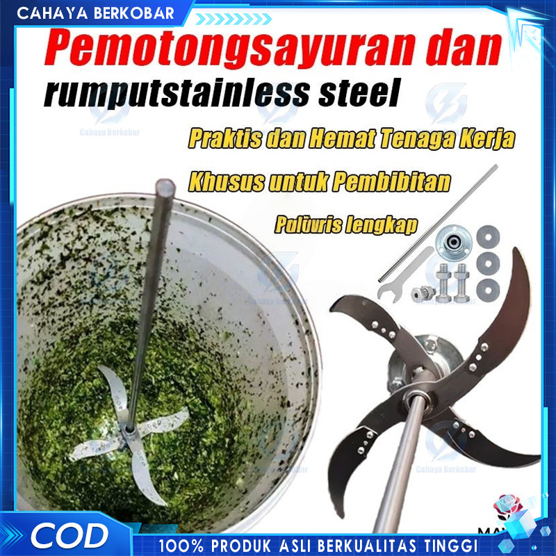 [COD]Pisau Choper Rumput Mata Pisau pencacah pakan ternak Pisau Cacah Rumput Multifungsi Daun Sayura