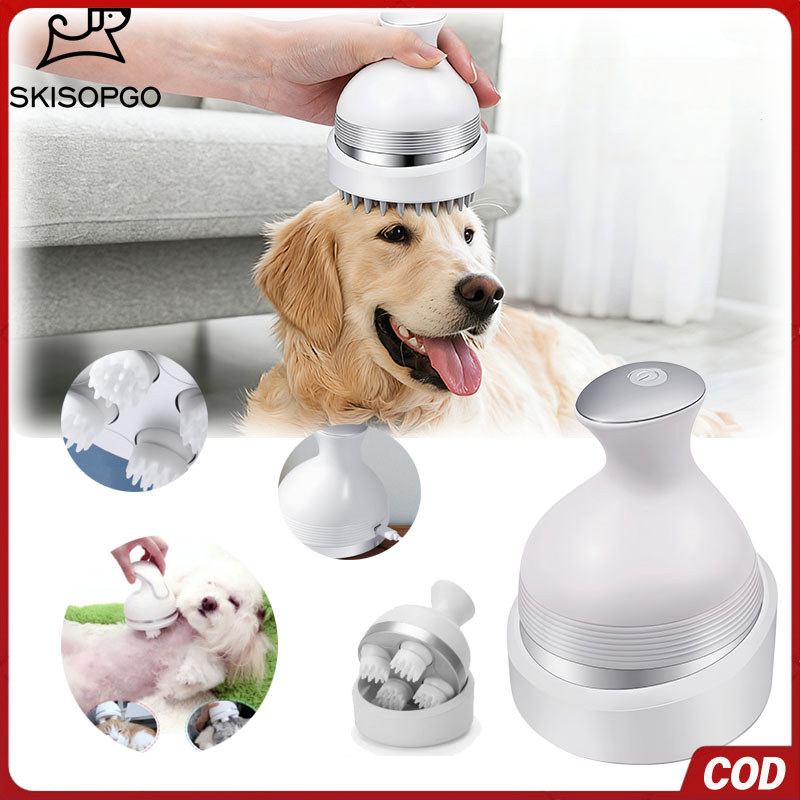 SKISOPGO Pijat Kepala Hewan Peliharaan Pijat Kepala 3D Kucing Alat Pemijat Kepala Otomatis Listrik T