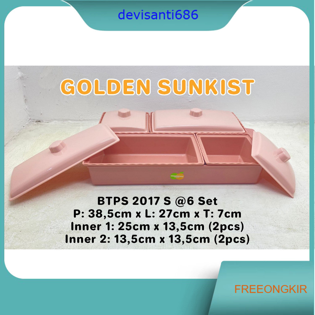 Prasmanan Kotak Golden Sunkist BTPS 2017 Plastik Tebal