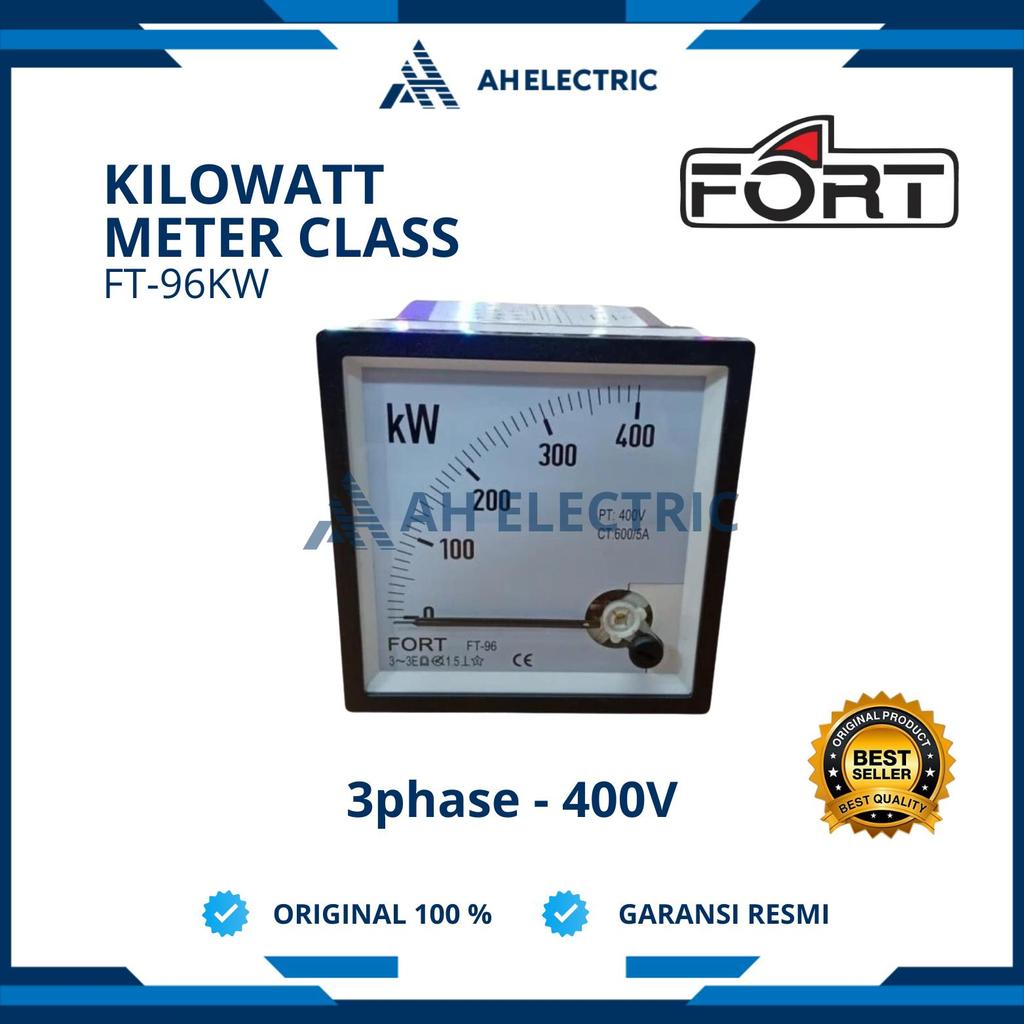 FORT Kilowatt Meter FT-96KW | 96x96mm | 96 x 96 mm | KW Meter Analog | KWH Meter | Panel Meter | Ori