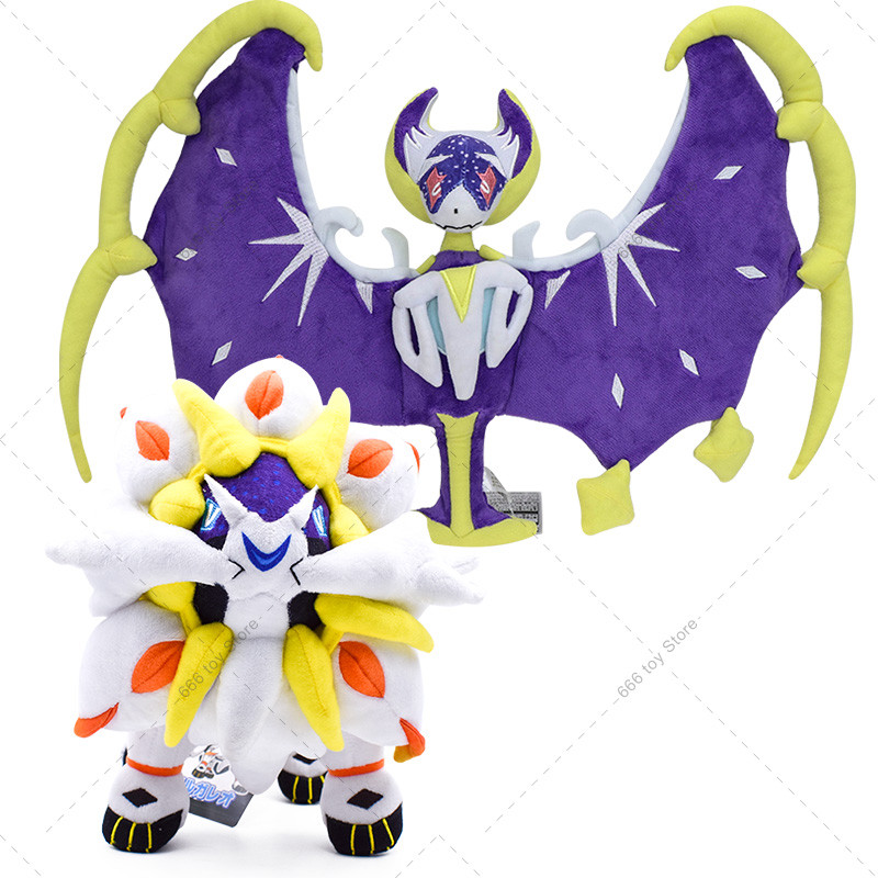 2 Styles Pokemon Plush Alolan Solgaleo Lunala Pelue Stuffed Doll Toys Gifts for Kids Birthday ristma