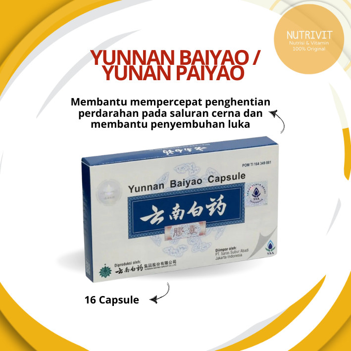 Yunnan Baiyao / Yunan Paiyao 16 Capsule