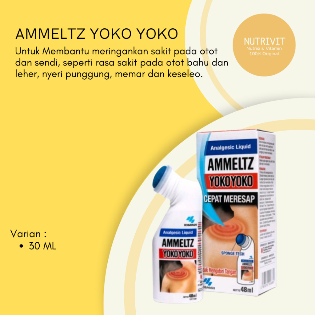 AMMELTZ YOKO YOKO 48 ml - Obat Gosok Sakit Otot, Pegel Linu & Rematik