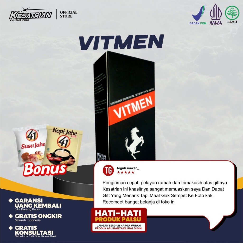 VITMEN Original Ekonomis 1 Box Isi 5 Sachet  Meningkatkan Energy