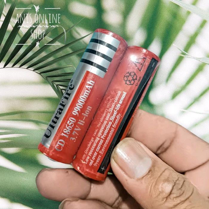 Baterai 18650 Ultrafire 3.7volt batrei Batre cas