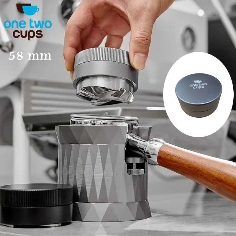 100% One Two Cups Macaron Tamper Coffee Distribution Tool 4 Angled Base - WU3