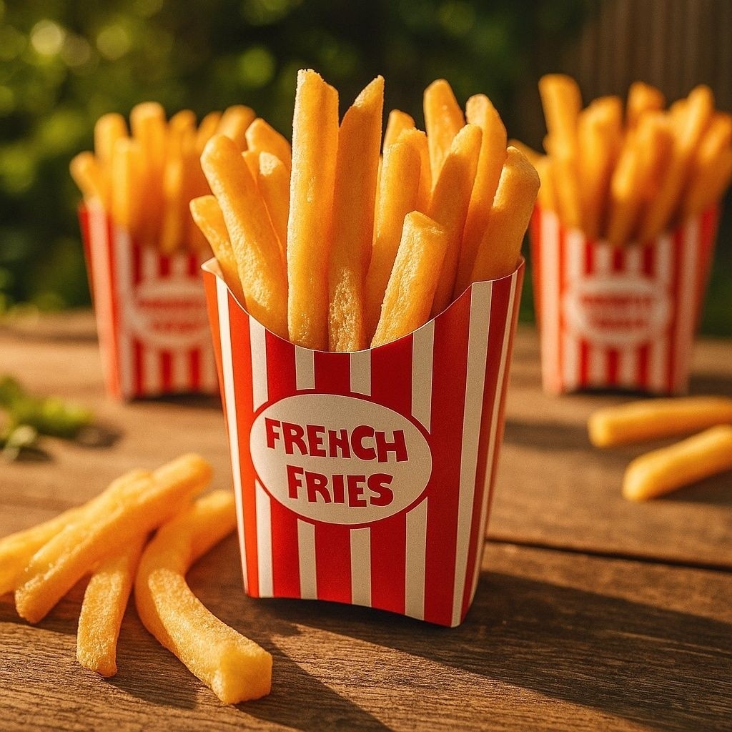 Replika Kentang Goreng Dummy Makanan Resin – Pajangan Dekorasi Meja & Etalase Unik Murah