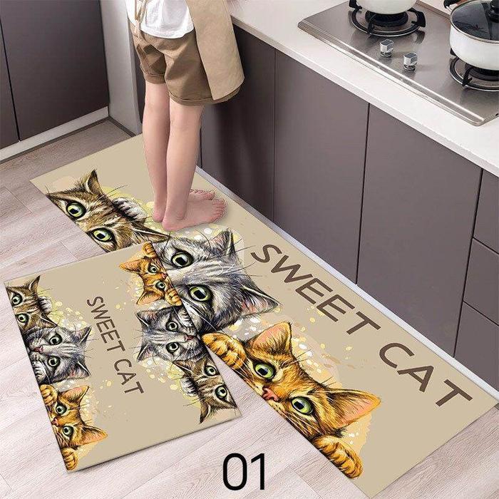 HOT PRODUK Keset Dapur 2 in 1 Kitchen Floor Mat Set / Karpet Alas Lantai Rumah Kamar Karet - KESET -