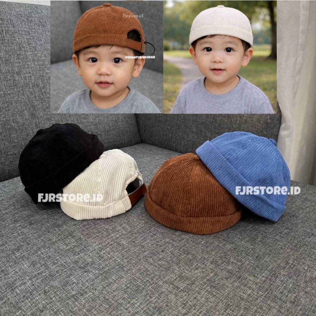 Topi Peci Uas Miki Hat Anak Laki Laki Bahan CORDUROY Usia 8 Bulan - 8 Tahun