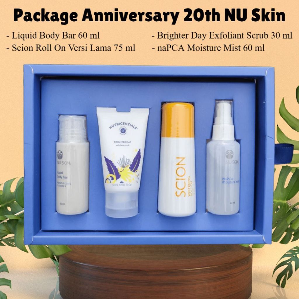Cantik Genic Paket Perawatan Wajah Original Brighter Day Roll On Napca Liquid Body Bar Package Anniv