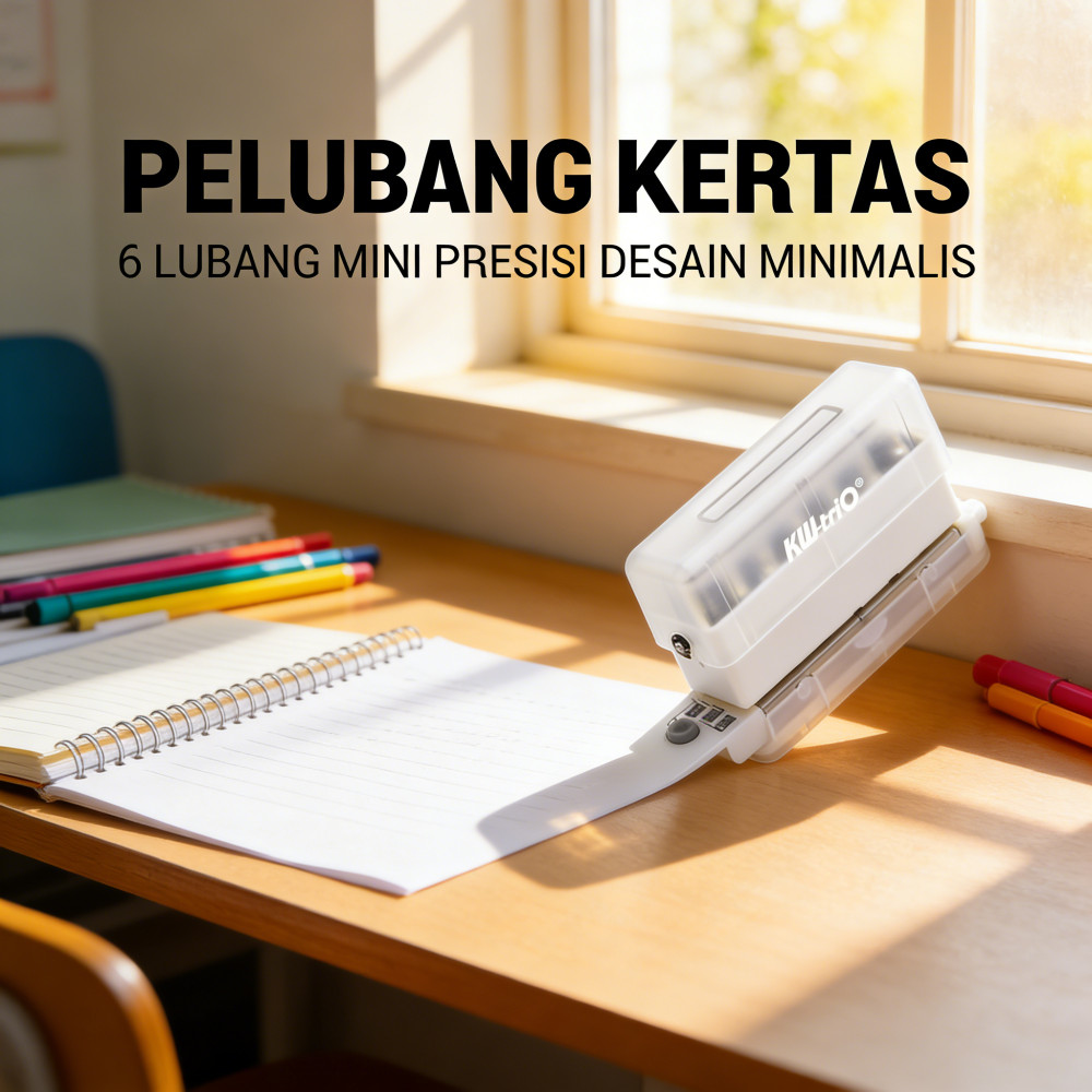 Pons Mini 6 Kertas / Motif A5 A4 B5 Kertas / Lubang Kertas / Pembolong