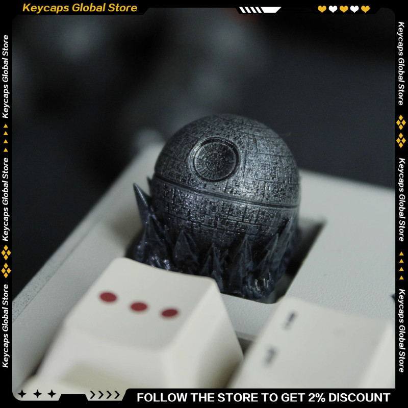 Death Star Personalize Keycap Resin 3D Artisan Handmade Key Cap erry Profile Customized Keyboard Acc