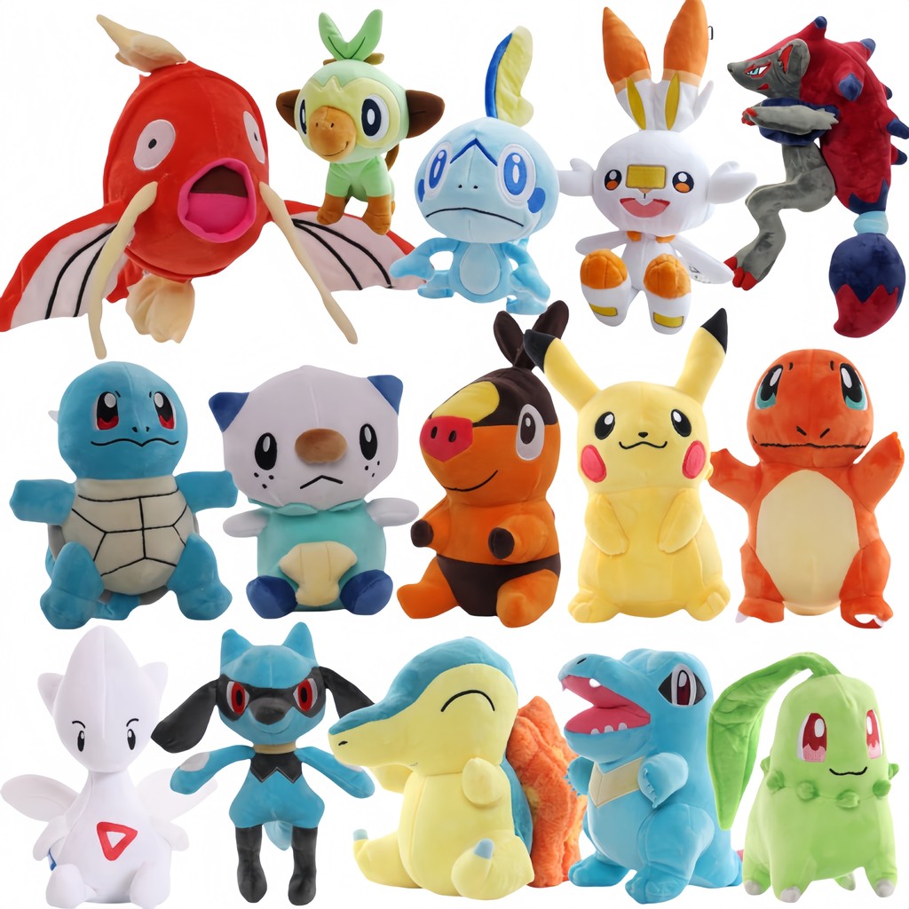 Pokemon Pikau Pelue Stuffed Zoroark Magikarp Oshawott Tepig Scorbunny Totole Cyndaquil Totole Plush 