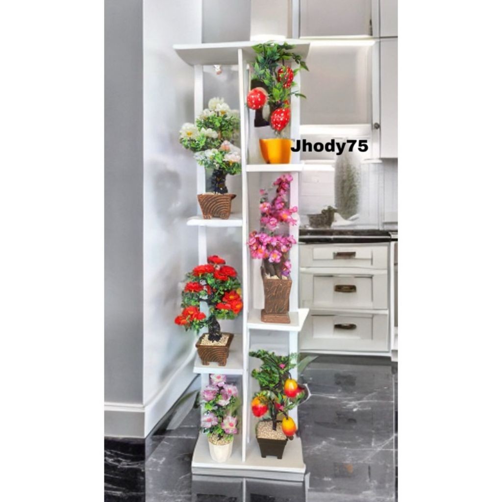 Rak bunga kayu T.110cm* Rak bunga untuk sudut ruangan dekorasi rumah Tinggi 120cm