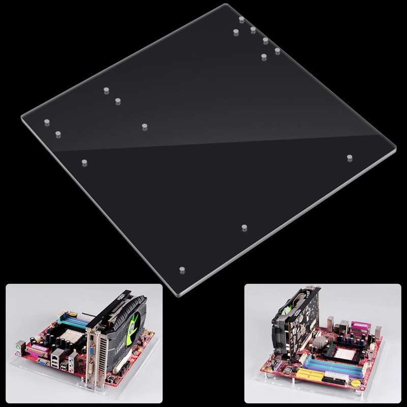 Computer Motherboard Base Stand Transparent Computer Bracket Acrylic Open Frame Computer Case For AT