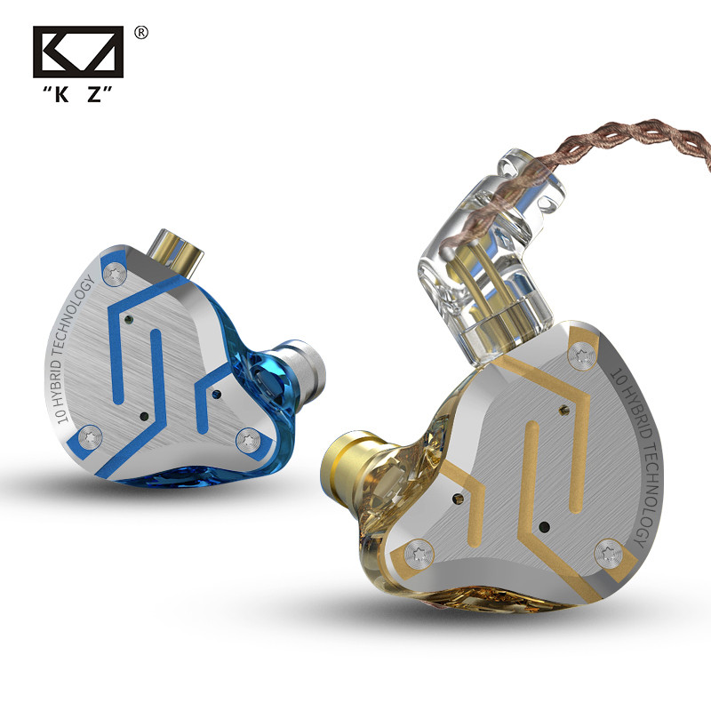 KZ ZS10 PRO 4BA+1DD HIFI Metal Headset Hybrid In-ear Earphone Sport Noise Cancelling Headset KZ ZSN 