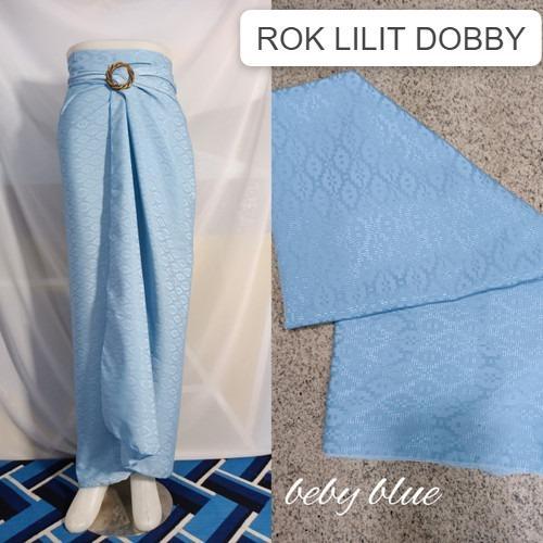 Rok Lilit Dobby Polos Kain Serut Bawahan Kebaya Modern - BLACK