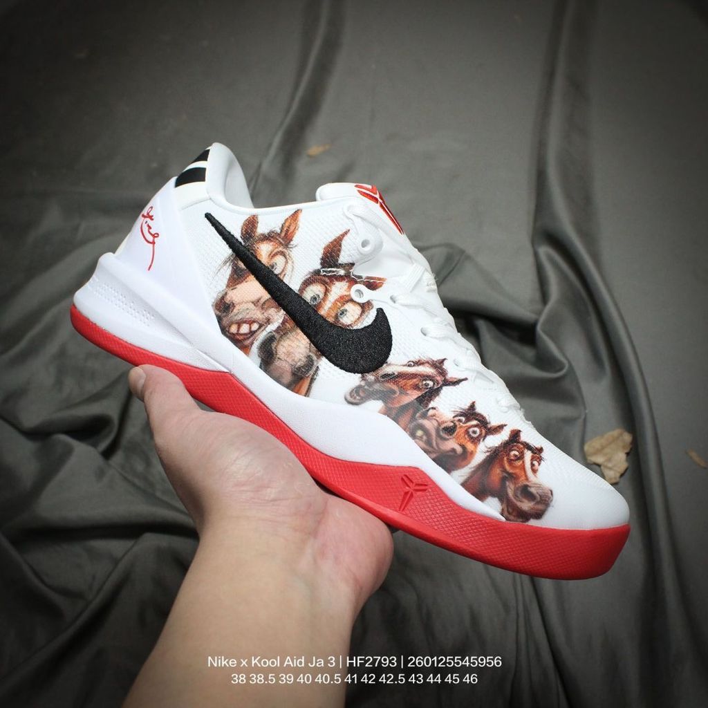 NK x Kool Aid Ja 3 Tropical Punch Sepatu Basket Performa Tinggi Kaki Pria Desain Year of the Horse L