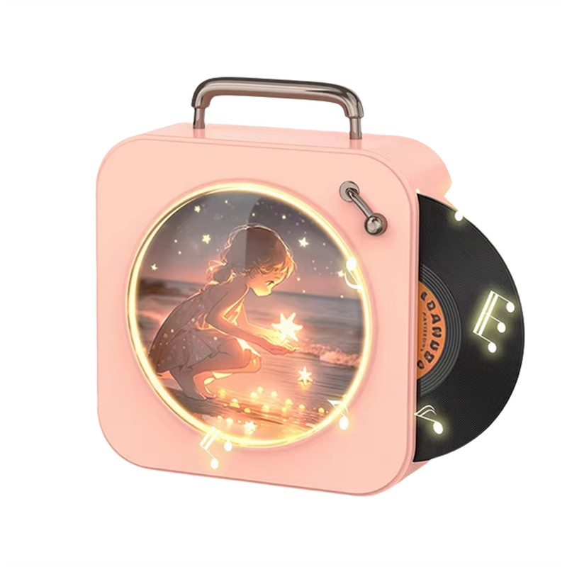 AS95Vintage Bluetooth Player Stereo Sound Stereo Sound Effects Rao Vinyl Record Small Stereo Home CD
