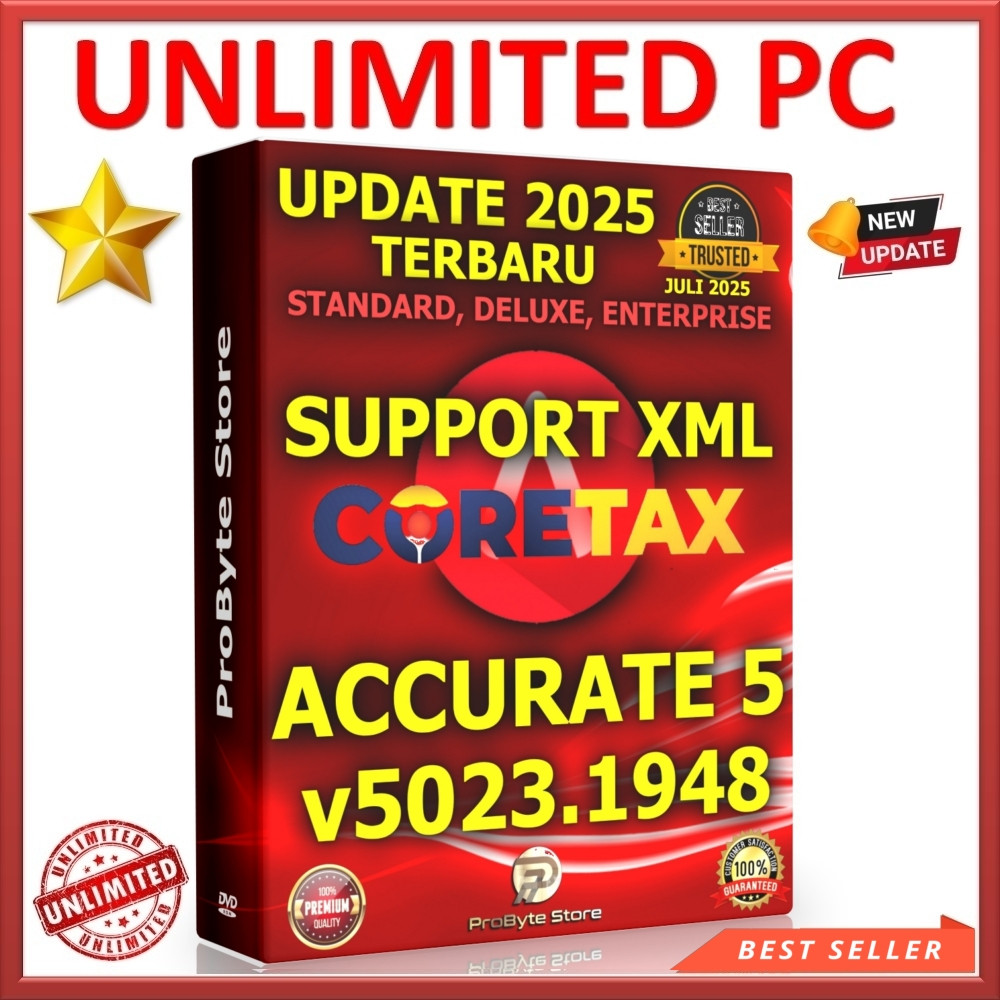 ACCURATE 5 UNLIMITED PC Standard Deluxe Enterprise Terbaru 2025 Full Versi Permanen Murah Software A