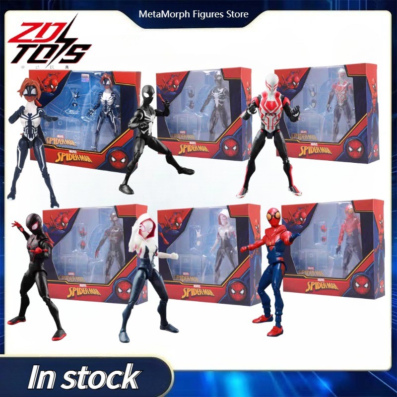 Original ZD TOYS MARVEL Spider-man Hooe 2099 Ultimate She-Spider Anime Figure Toy Model Collection