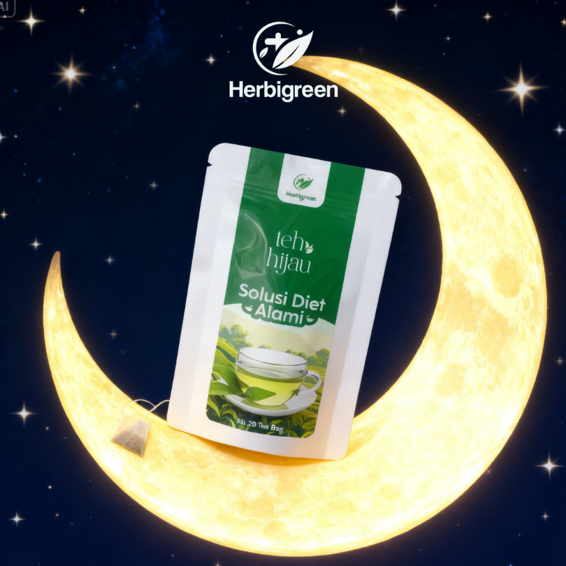 HERBIGREEN TEH DIET HERBAL HALAL - Teh Diet Slimming Tea Diet Pelangsing Penurun Berat Badan Slimmin