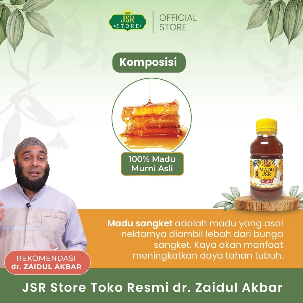 MADU SANGKET JSR dr Zaidul Akbar 100% Asli & Murni - Madu Sehat JSR
