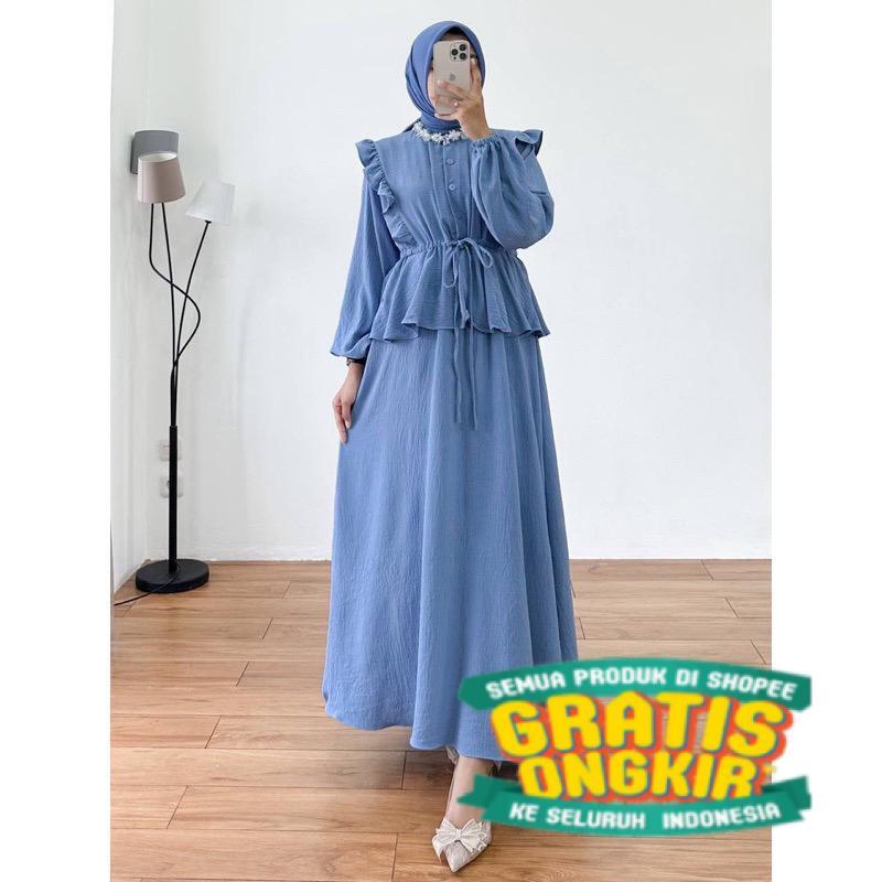 SLAVINA GAMIS POLOS CRINKLE AIRFLOW LD 110 // GAMIS POLOS // GAMIS IVANA WANITA TERBARU // GAMIS KEK
