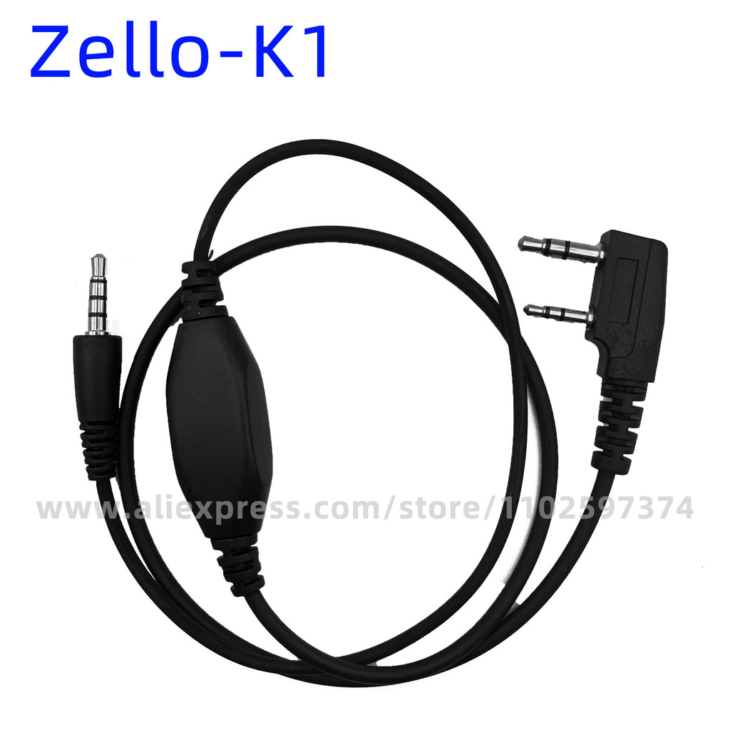 Zello-k1 Cable Auo Interface Cable for BaoFeng UV5R UV-82 KENWOOD Quansheng K5  TYT (Zello on the mo