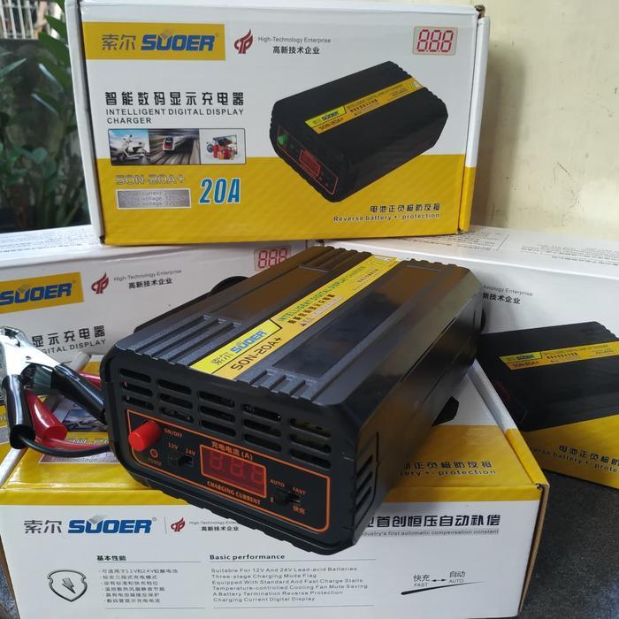 Cas Aki Charger Accu charge accu 12v 24v SOUER 20A 20 A otomatis
