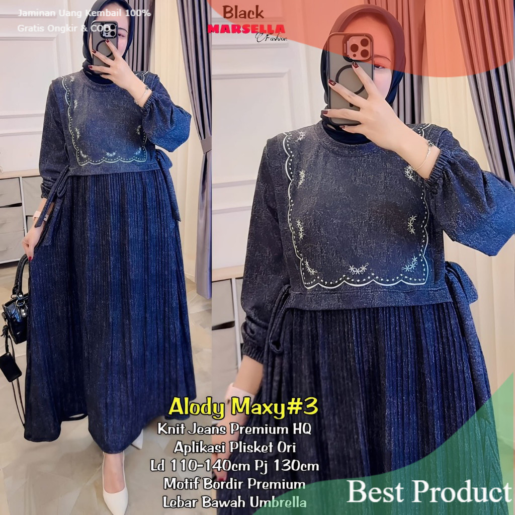 Gamis Hibiskus Jumbo / Gamis Denim Jumbo /  Dress Busui Jumbo / Gamis Big Size / Maxy Jumbopakaian p