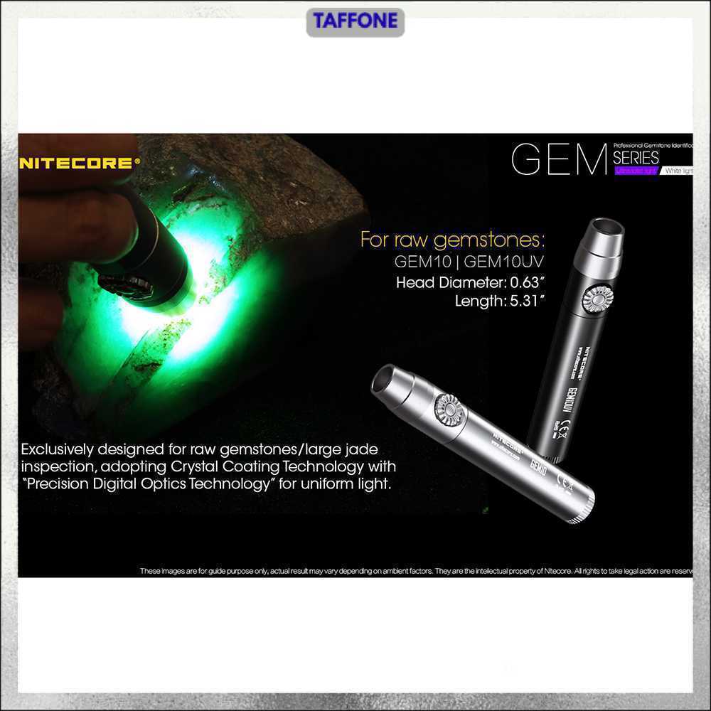 Nitecore GEM10UV Senter Indentifikasi Batu Mulia Gemstone Ultraviolet