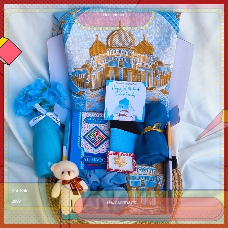 Hampers Cewek Hijab Mukena / Kado Ulang Tahun Cewek- souvenir lainnya