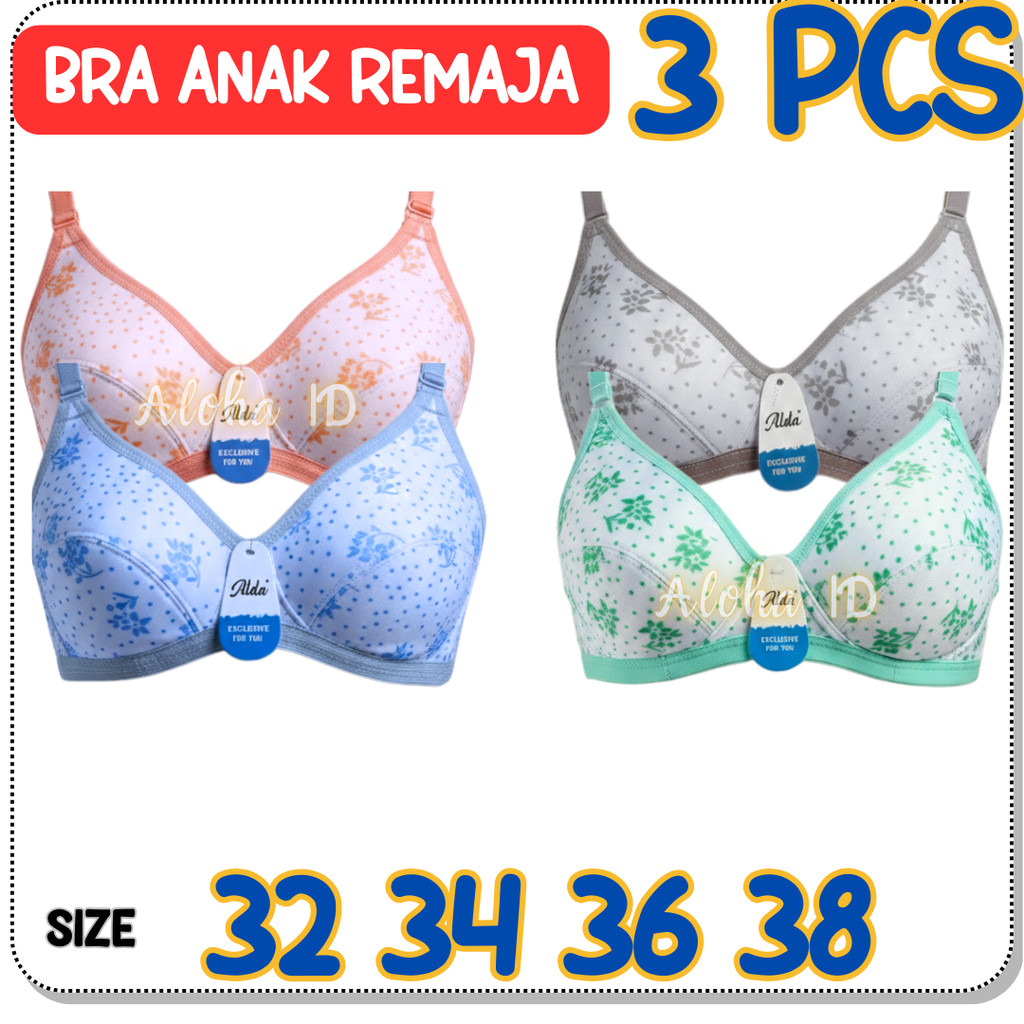 3PCS BH BRA NewSya La La Bra Training Pengganti Miniset Anak Remaja SD SMP cocok unuk anak remaja BA