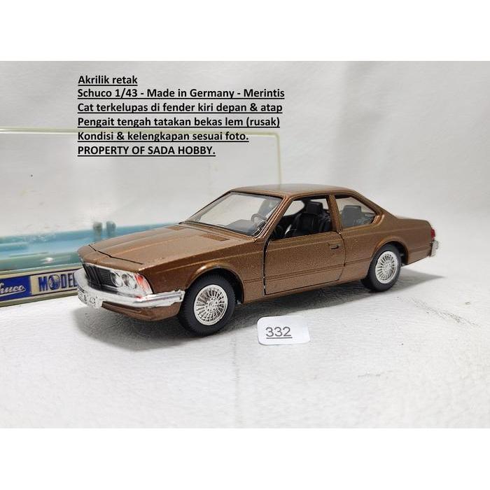 Skala 1/43 BMW 630 CSI Coklat Germany Vintage Schuco