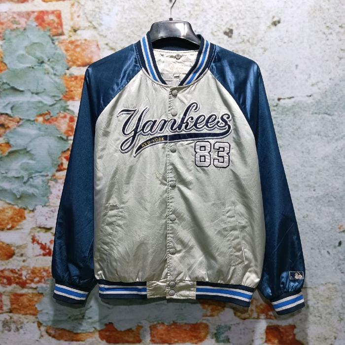 jacket varsity baseball MLB YANKEES 83 satin size XL