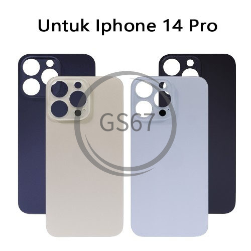 Penutup belakang Untuk Iphone 14 Pro Backdoor Penggantian Penutup Baterai Kaca Kembali