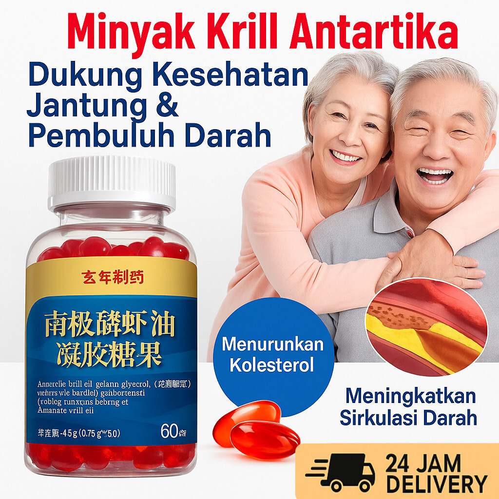 [Promo Spesial Ramadan] Minyak Krill Antartika/Kapsul Suplemen Astaxanthin/Antarctic Krill Oil Kapsu