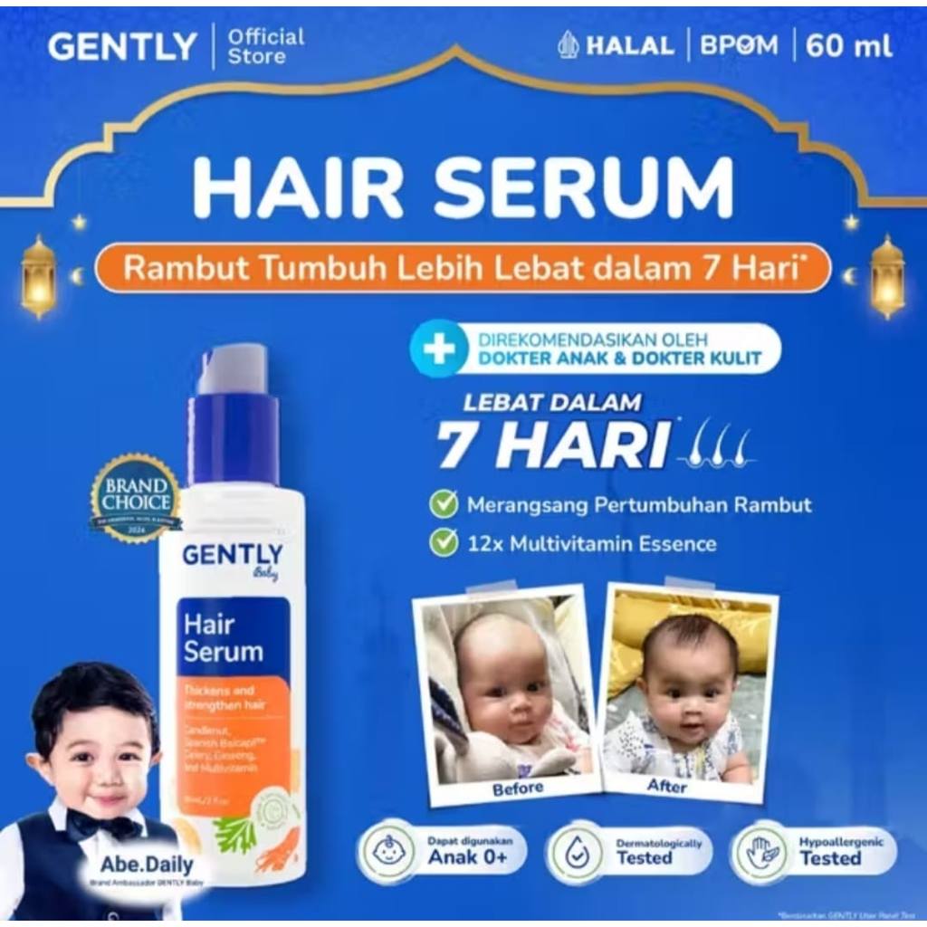 GENTLY HAIR SERUM | SERUM RAMBUT ANAK | SERUM PENUMBUH RAMBUT BAYI