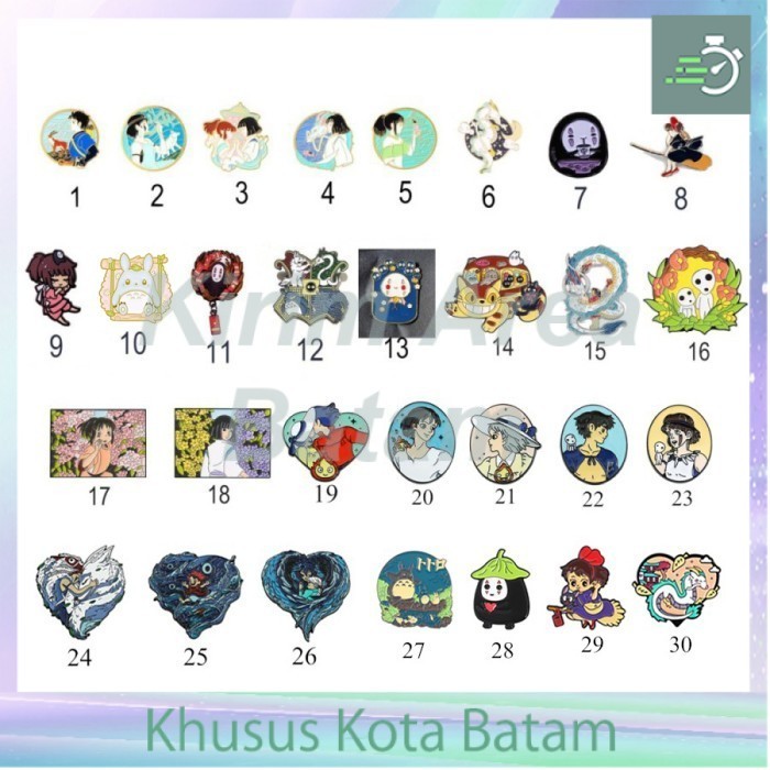 pin besi spirited away mononoke hime howl's moving castle