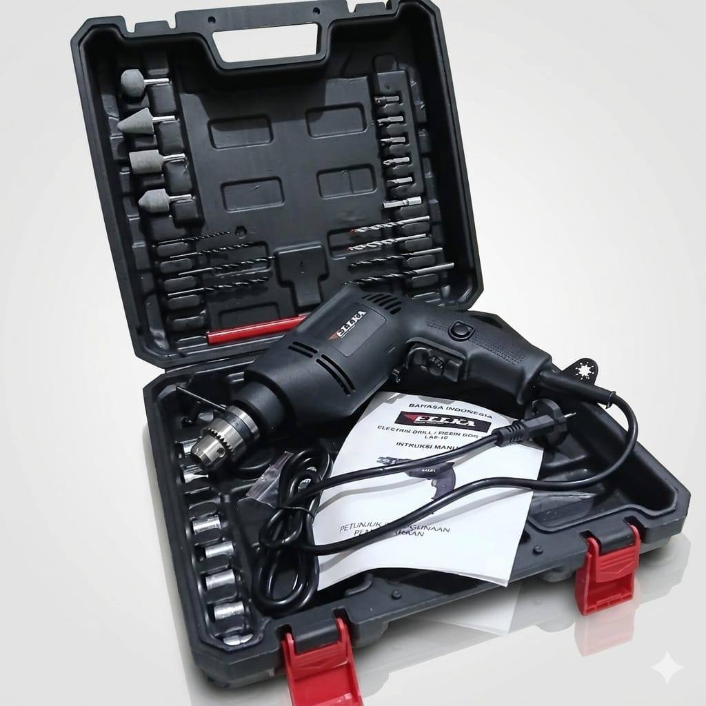 Reaim Mesin Bor Listrik 10MM Bolak Balik Bor Listrik Modern Bor 10MM Bor Tembok Bor Tangan Bor Beton