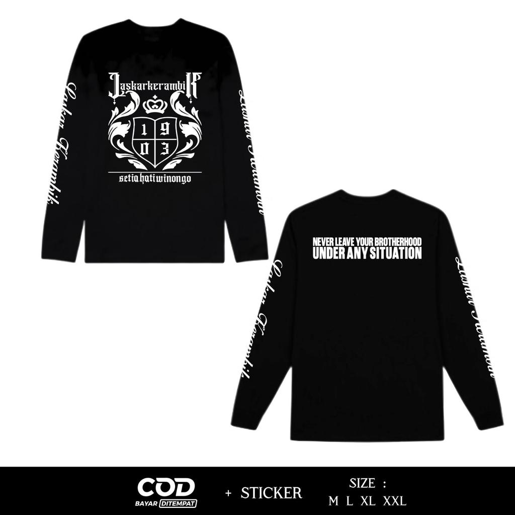 KAOS LENGAN PANJANG PSHW LASKAR KERAMBIK NEVER LEAVE T-SHIRT LONGSLEEVE PSHW - KAOS LENGAN TANGAN PA