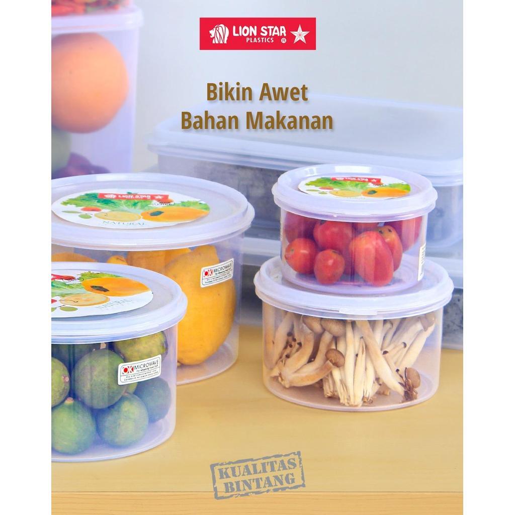 HOMTON Lion Star SW-71 Natural Sealware P-3 Round Toples Snack Wadah Makanan Bulat Tutup Rapat Kedap