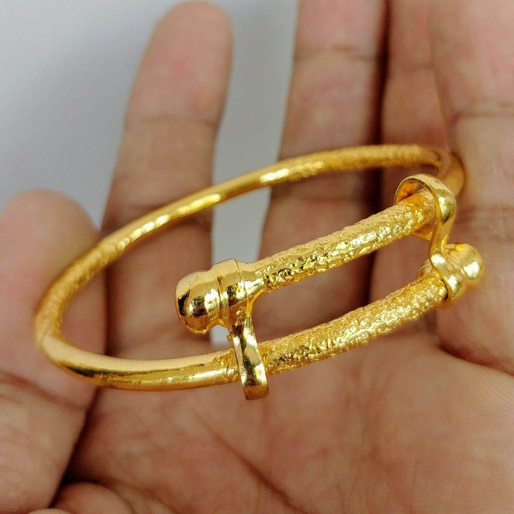 Gelang Lidi Padat Tebal Tinju Lapis Emas Kuning 24k