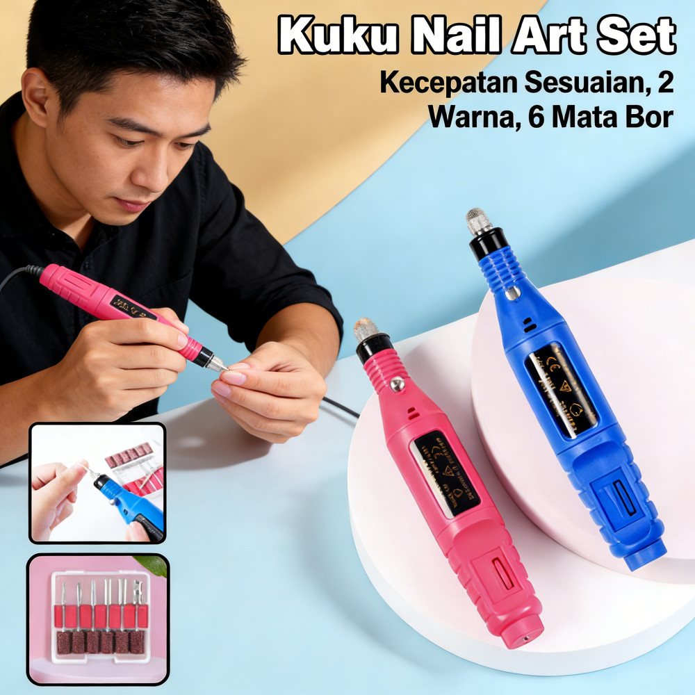 Kuku Nail Manicure Kikir Otomatis Grinder Art Kuku Alat Set Elektrik Elektrik
