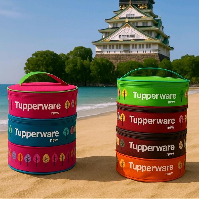 Tas bekal bulat Tas Tupperware CWL tas fancy Crystalwave Wanita - hijau