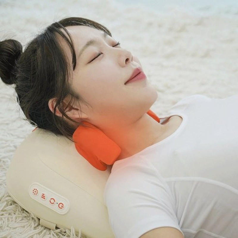 Wireless Portable Neck Massager Pillow with Warm Mini SPA Strong Shoulder Neck Pain Relief Lazy Adul