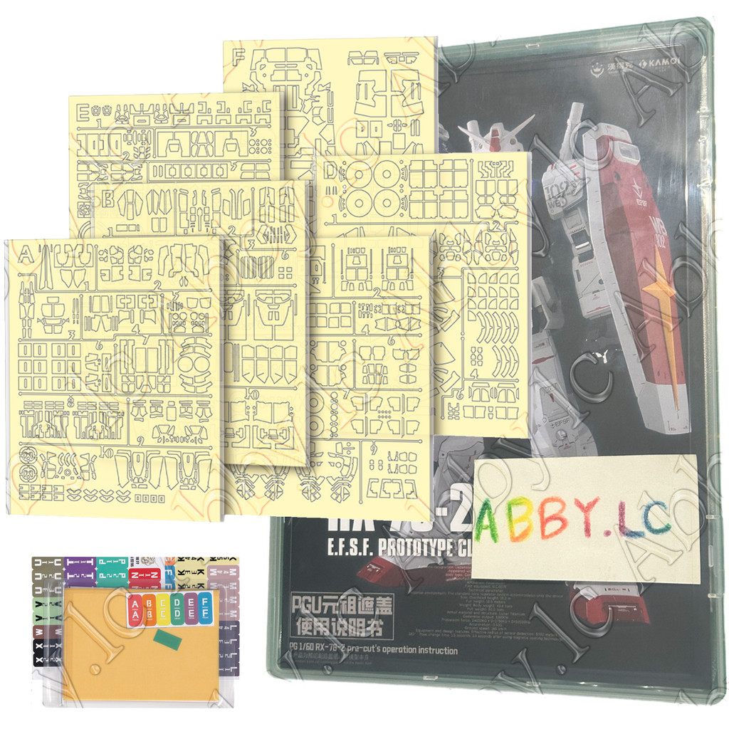 6x Precut Masking Tape A5 Sheets w Case for PG 160 Unleashed RX782 Perfect Grade Scale Model Kit PGU