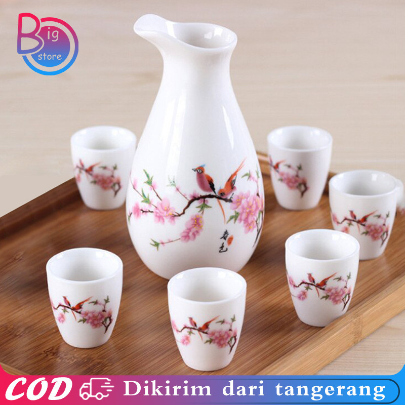 7pcs/Set Teko Cangkir Set Keramik Japanese Teapot Set Teko Keramik Set Cangkir