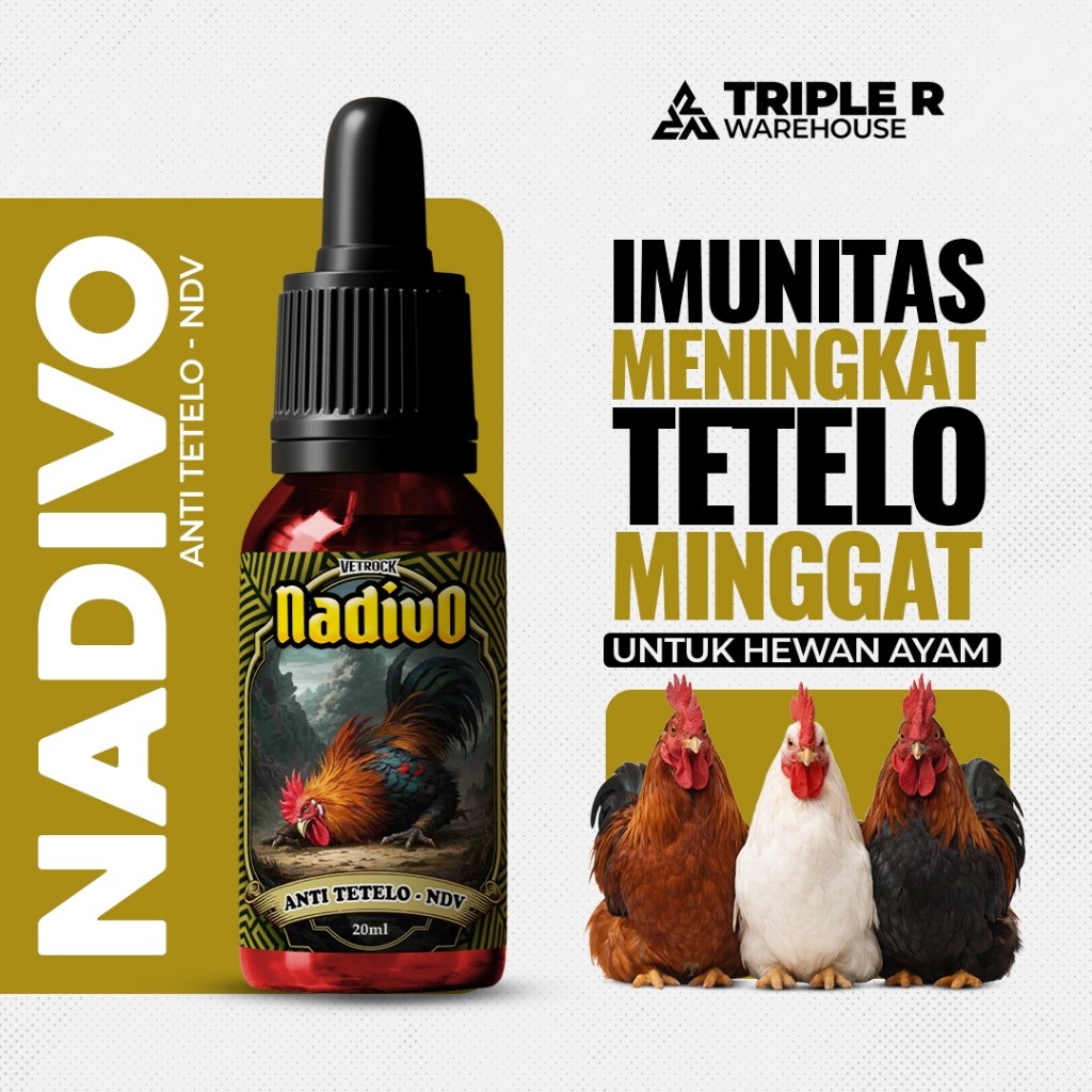 NADIVO Obat Ayam Multivitamin & Antibiotik – Membantu Pemulihan Ayam Sakit, Tingkatkan Imunitas & St